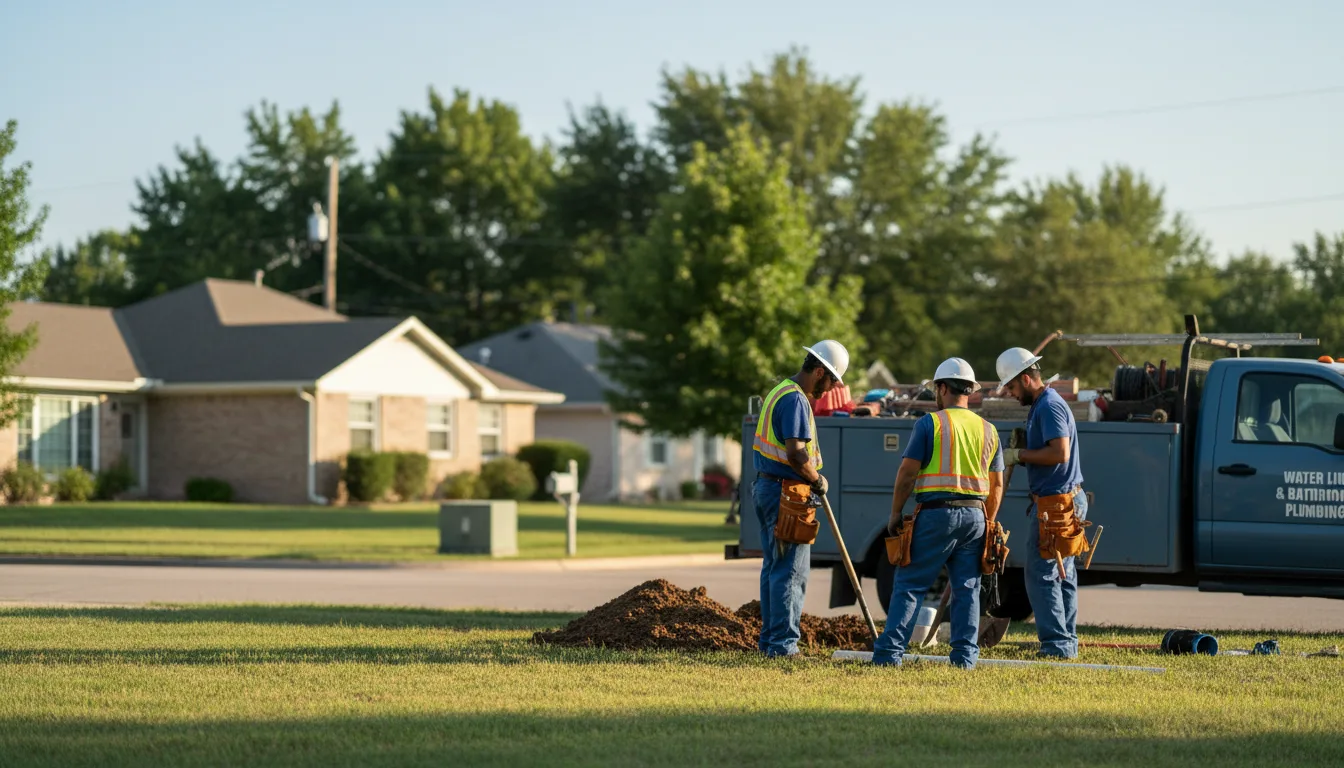 Residential water line and bathroom plumbing service in Perkinston, MS